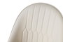 GINER Y COLOMER Lot de 4 chaises de salle à manger avec dossier rembourré en cuir PU beige et pieds en acier tubulaire noir mat, design moderne et élégant